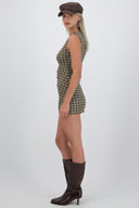 Vestido mini recto cuadros