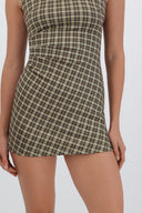 Vestido mini recto cuadros