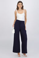 Pantalón recto tiro alto valenciana