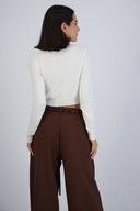 Cardigan botones cuello redondo