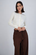 Cardigan botones cuello redondo