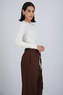 Cardigan botones cuello redondo