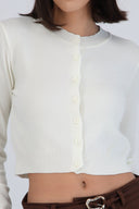 Cardigan botones cuello redondo