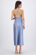 Vestido halter detalle encaje
