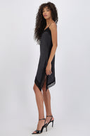 Vestido mini asimetrico encaje