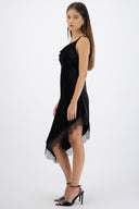 Vestido velvet encaje