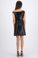 Vestido mini drapeado PU