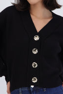 Cardigan cuello v detalle botones