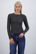 Cardigan botones cuello redondo