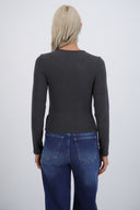 Cardigan botones cuello redondo