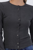 Cardigan botones cuello redondo