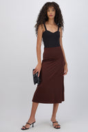 Falda midi lisa strech