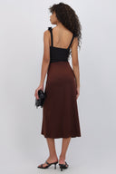 Falda midi lisa strech