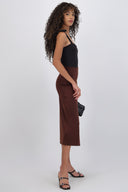 Falda midi lisa strech