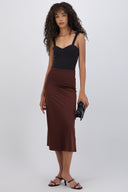 Falda midi lisa strech