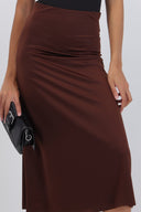 Falda midi lisa strech