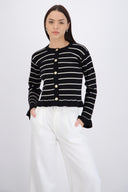 Cardigan rayas detalle olan