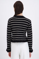 Cardigan rayas detalle olan