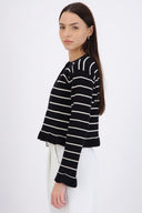 Cardigan rayas detalle olan