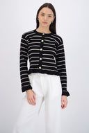 Cardigan rayas detalle olan