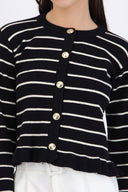 Cardigan rayas detalle olan