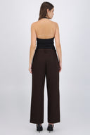 Pantalón liso cinturón