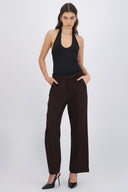 Pantalón liso cinturón