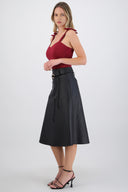 Falda vinipiel cinturon