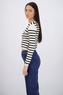 Cardigan rayas tejido de punto