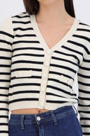Cardigan rayas tejido de punto