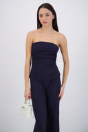 Top strapless detalle abertura