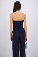 Top strapless detalle abertura
