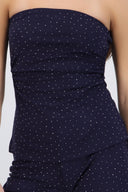 Top strapless detalle abertura