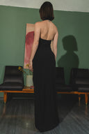 Maxi vestido cuello halter