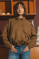 Chamarra bomber efecto ante