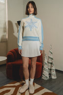 Falda tableada pretina ancha