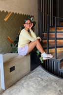 Shorts de lino rayas